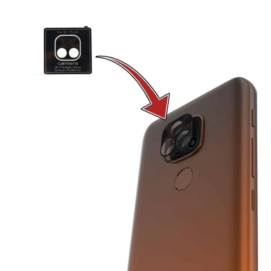 Capa Antiqueda Moto E7 Plus XT2081 + Película Vidro 3D Temperado + Película  Câmera