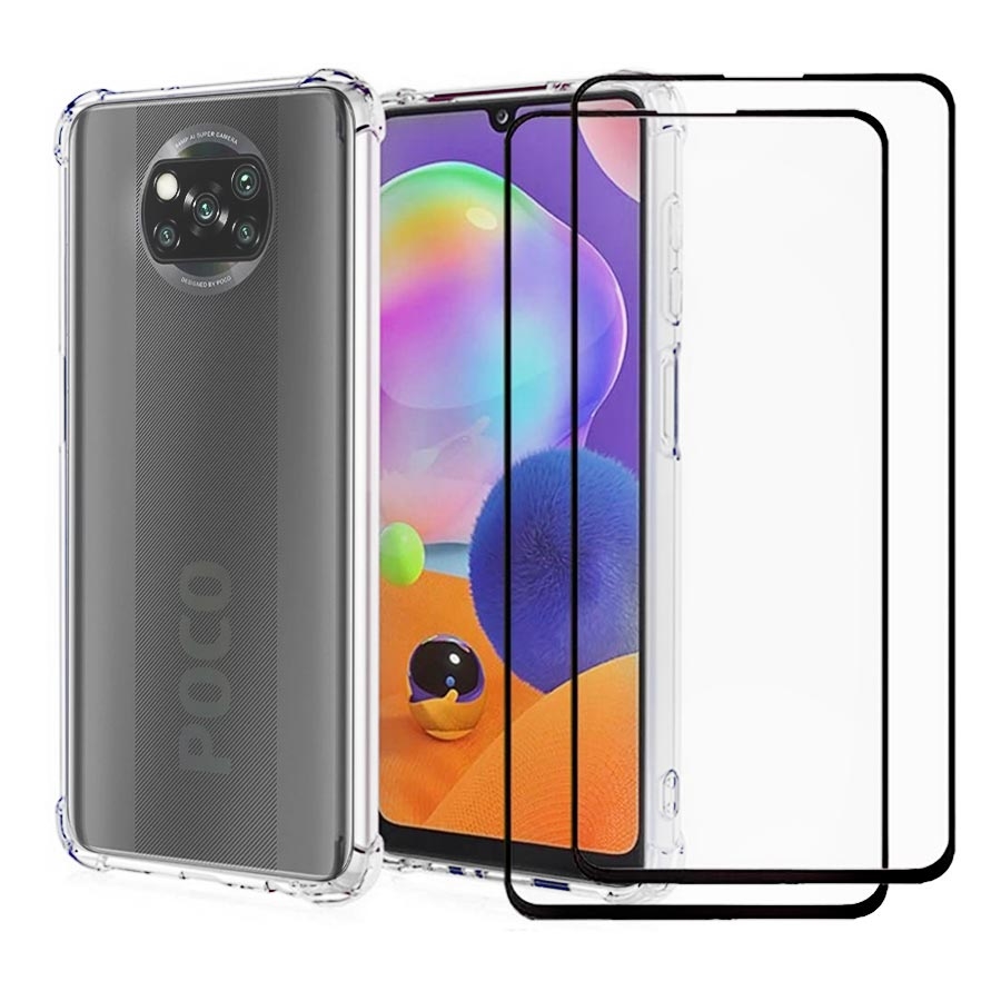 Capinha Anti Impactos Xiaomi Poco X3 Pro + Película 5D Nano Cerâmica