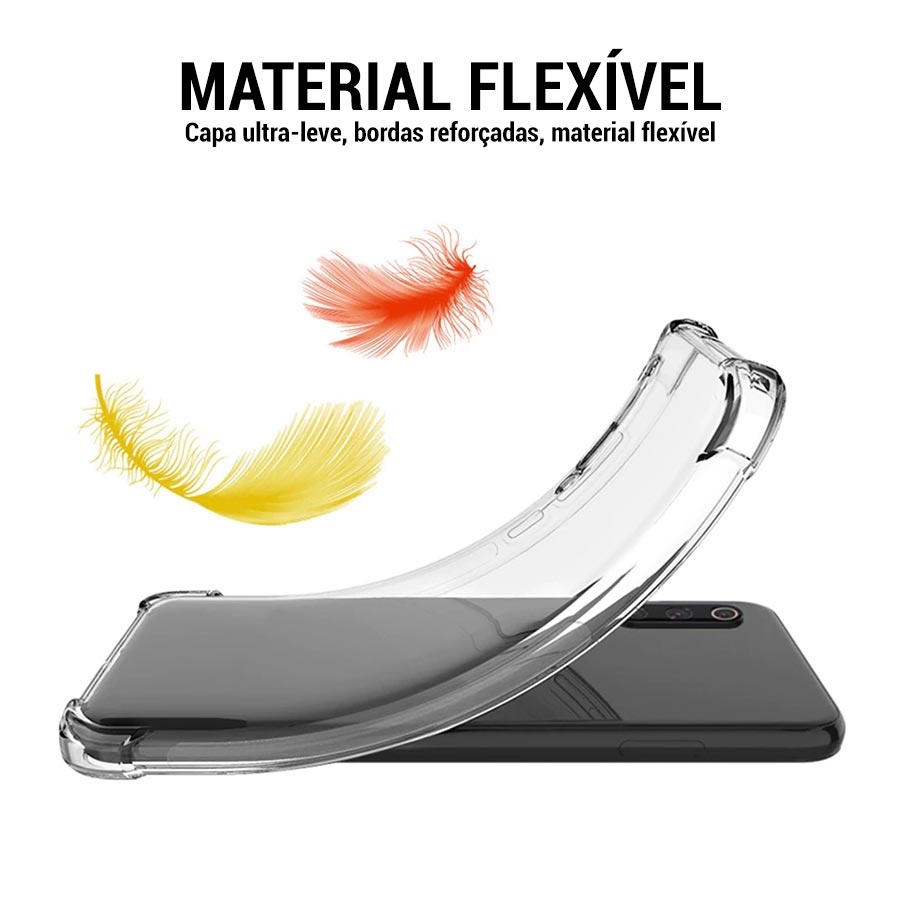 Capinha Anti Queda Xiaomi Redmi Note 10 4G + 2x Película de Vidro