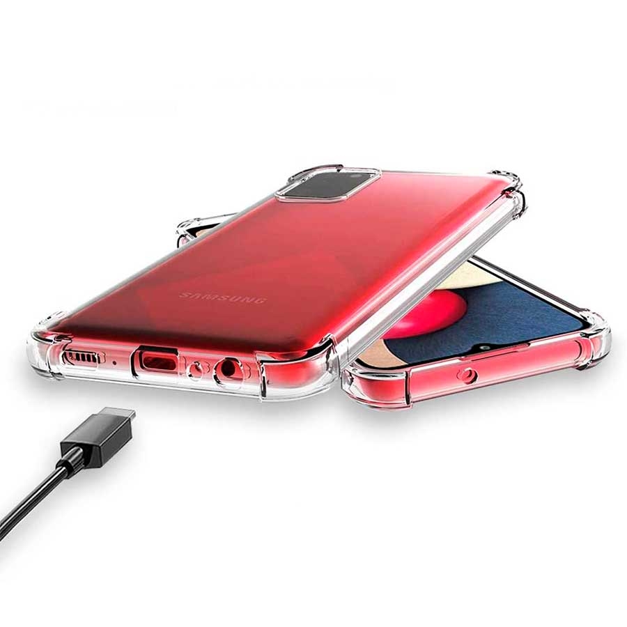 Capinha Anti Quedas Galaxy A02s + Película 3D Vidro Anti Espião Privacidade