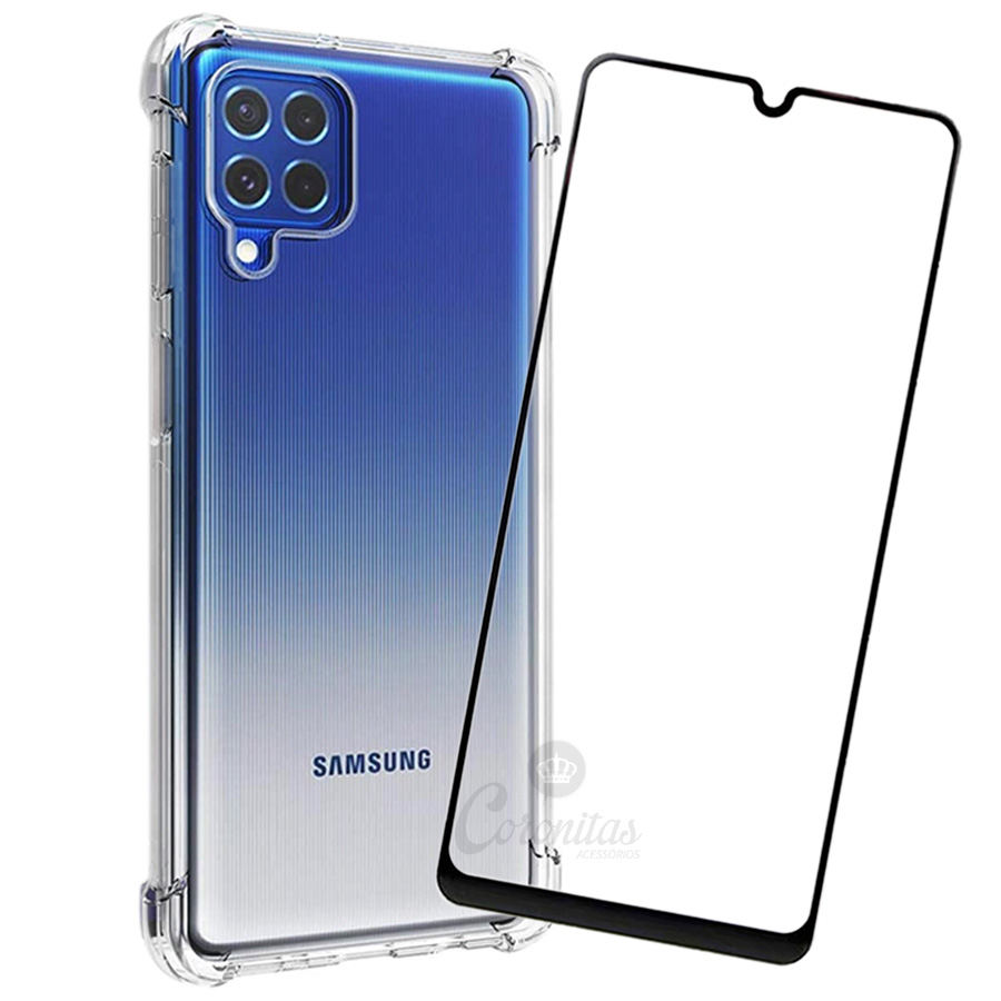 Capinha Anti Shock Galaxy M62 + Película 3D Vidro Temperado