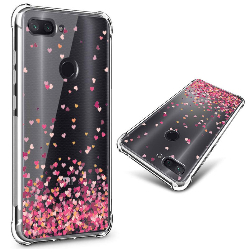 Capinha Xiaomi Mi 8 Lite Capa Anti Shock Chuva de Corações