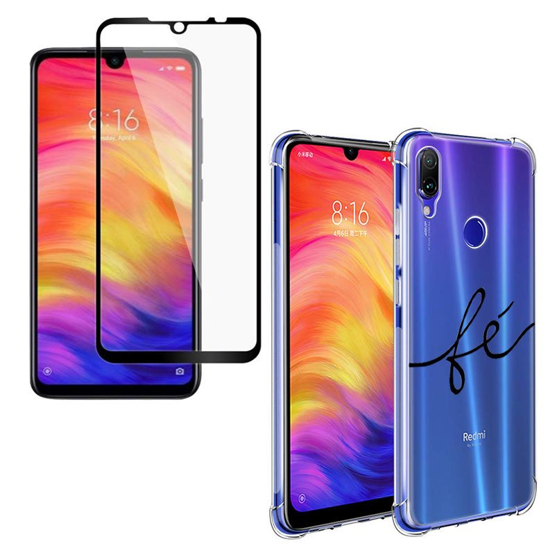 Capa Anti Queda Fé Xiaomi Redmi Note 7 + Película 5D Nano Gel 100%