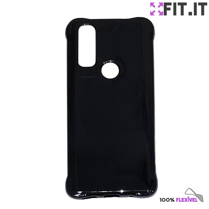 Capa Fume Preta Anti Shock Motorola One Vision Case Borda Reforçada