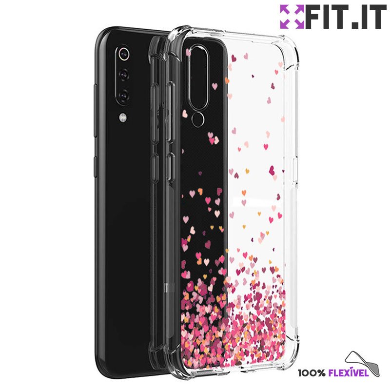 Capa Capinha Chuva de Corações Heart para Xiaomi Mi 9 Se