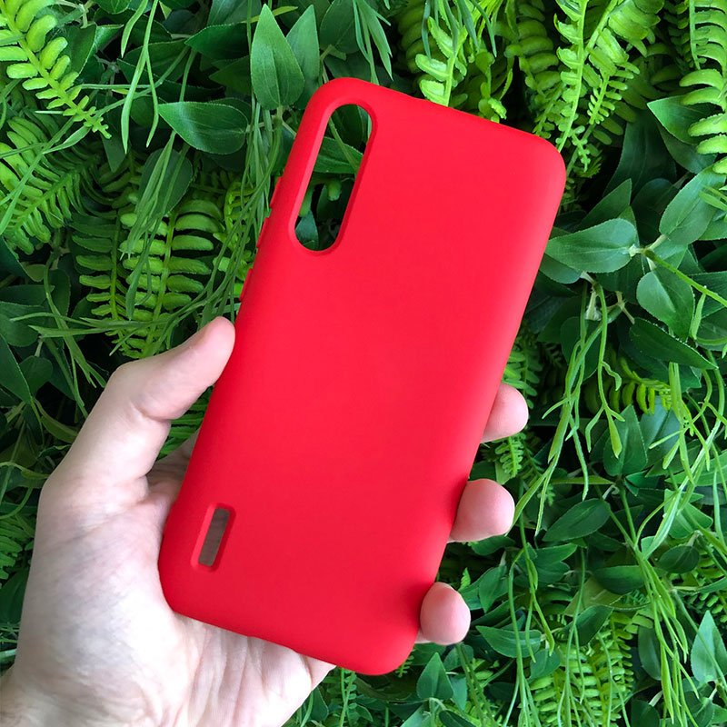 Capa Case Silicone Vermelha Xiaomi Mi A3 Touch Incrível