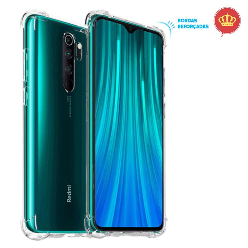 Capa Antishock Antiqueda Xiaomi Redmi Note 8 Pro - Transparente