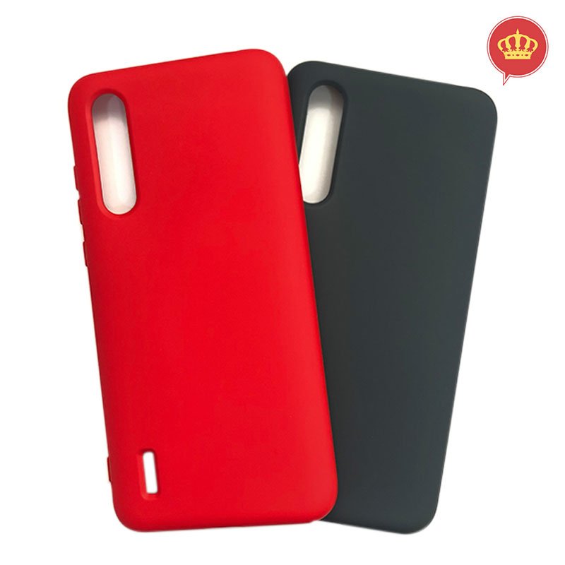 Kit 2x Capas Case Silicone Vermelha + Preta Xiaomi Mi 9 Lite