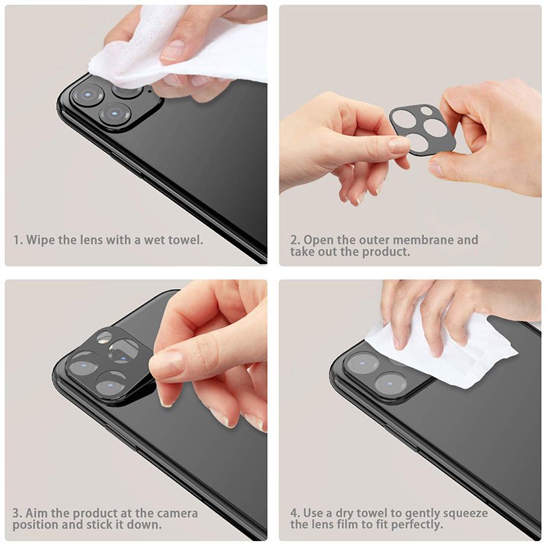 Lente da câmera Protetor Para iPhone 11 12 Pro Max Anel de Alumínio da  Câmera Para o iPhone 11 Pro Máximo de 12 Tampa Anel de Proteção Em  promoção! / Acessórios do