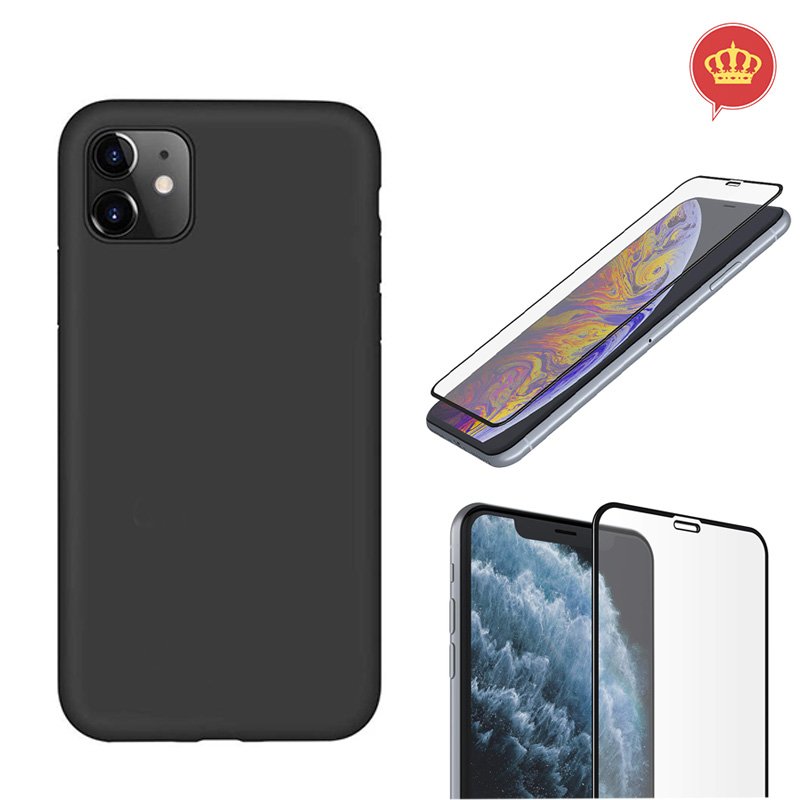 Capa Preta Silicone Flexível iPhone 11 6.1\