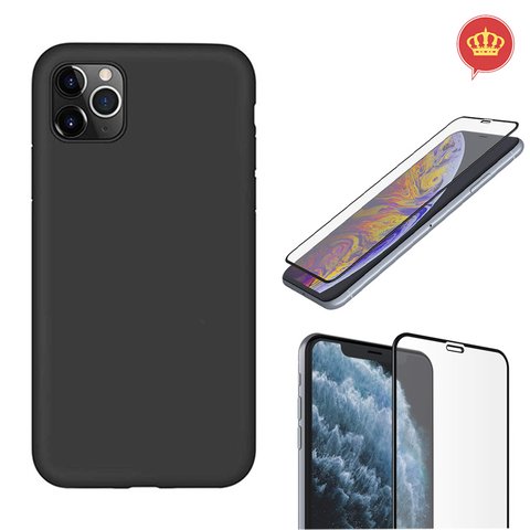 Capa Amarela Silicone Flexível iPhone 11 Pro + Película 5D Nano