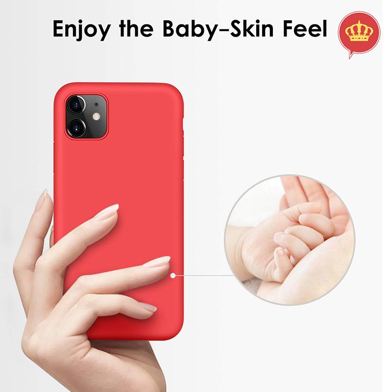 Capa Case de Silicone Preta + Capa Vermelha iPhone 11 Pro