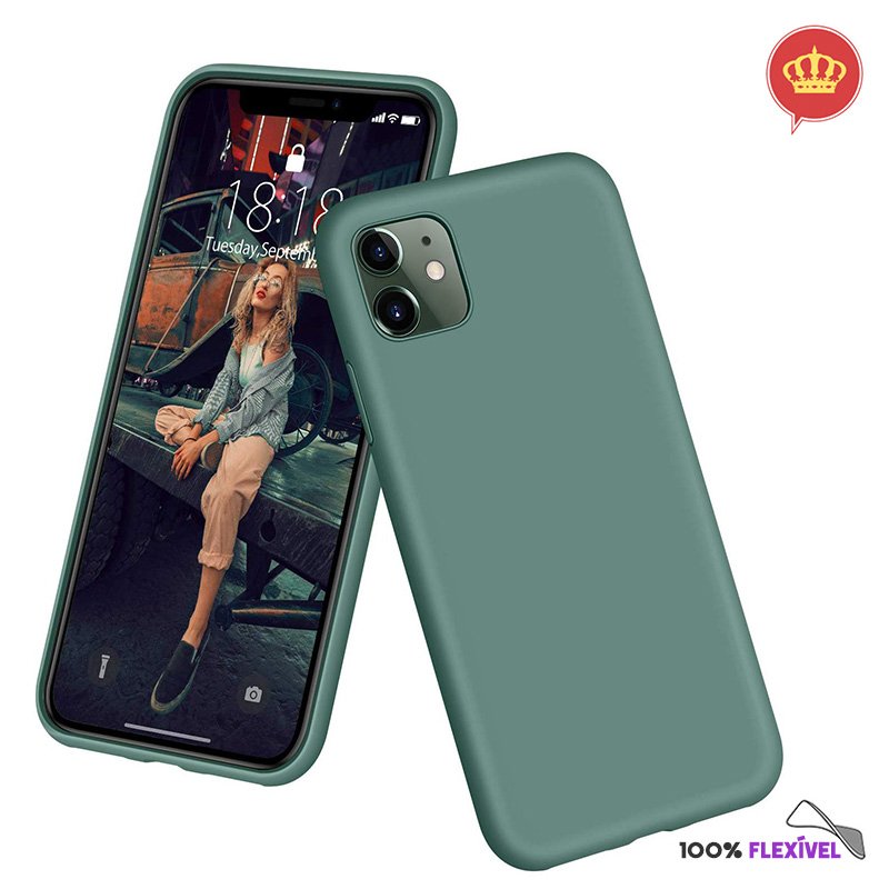 Capa Verde Exército Silicone Resistente iPhone 11 Pro Max