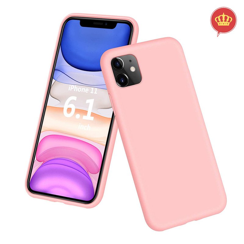 Capa Rosa Claro Silicone Flexível Resistente iPhone 11 6.1\