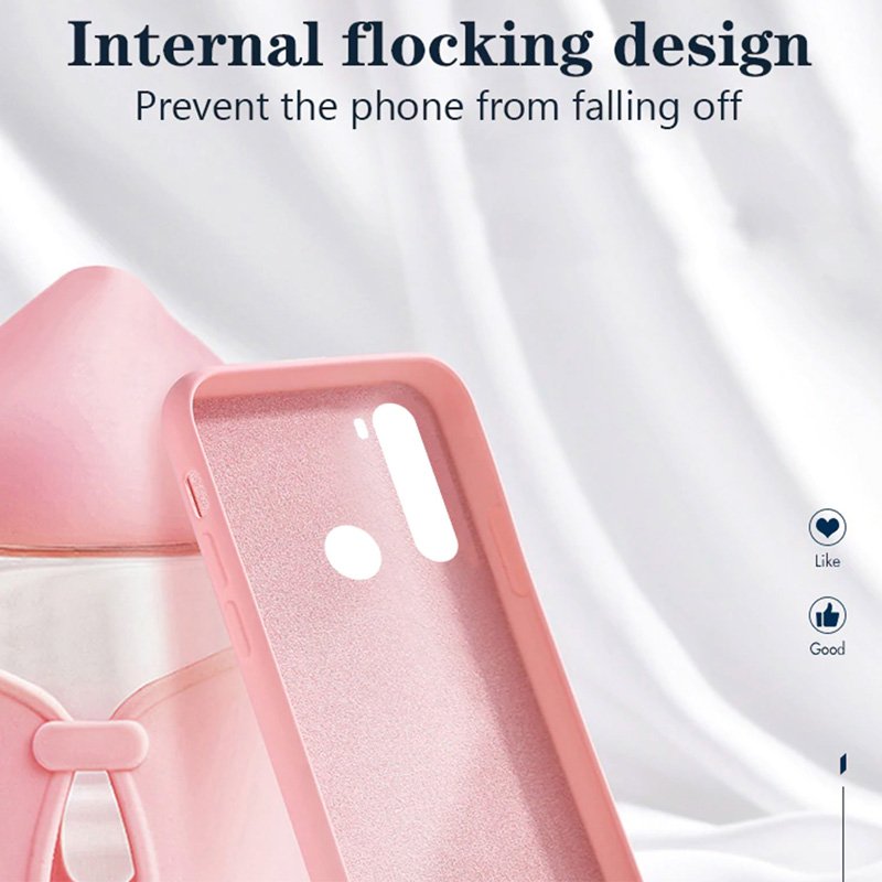 Capa Case Rosa Xiaomi Redmi Note 8 Silicone Macio + Forro Interno