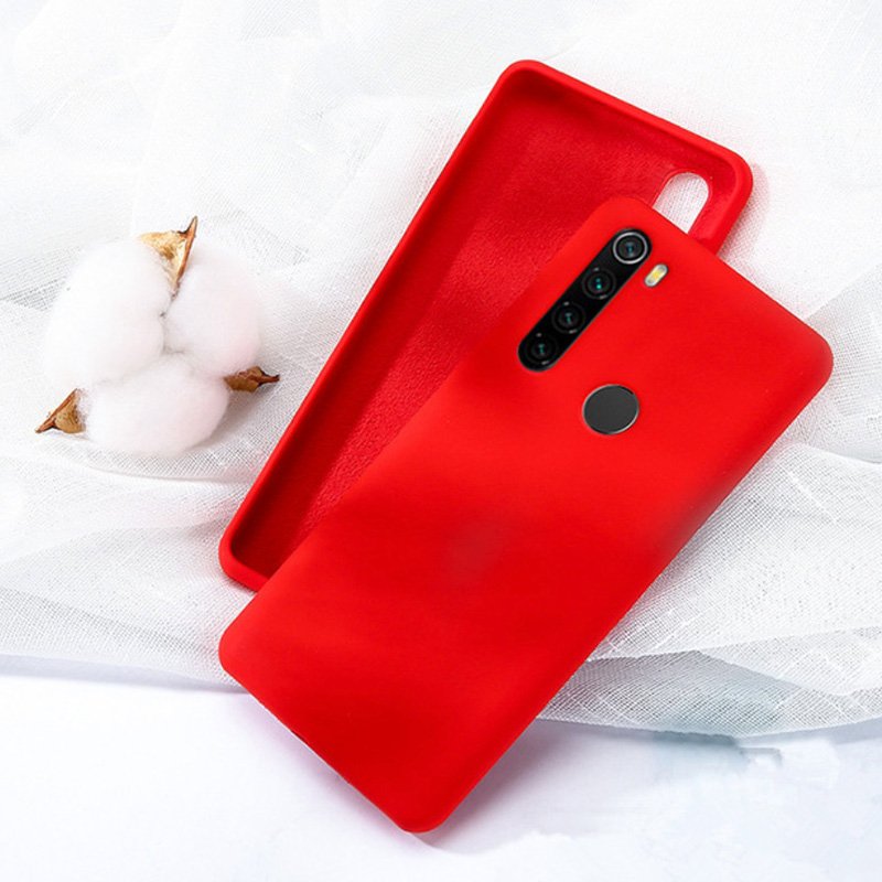 Capa Vermelha Xiaomi Redmi Note 8T Silicone Macio + Forro Interno