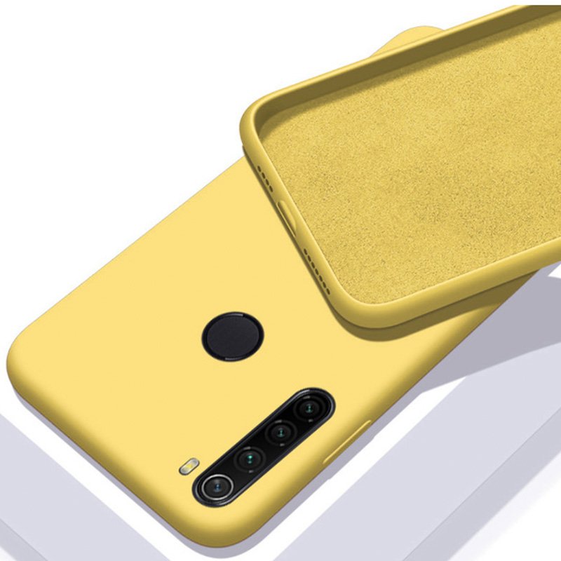 Capa Case Amarela Xiaomi Redmi Note 8 Silicone Macio + Forro Interno
