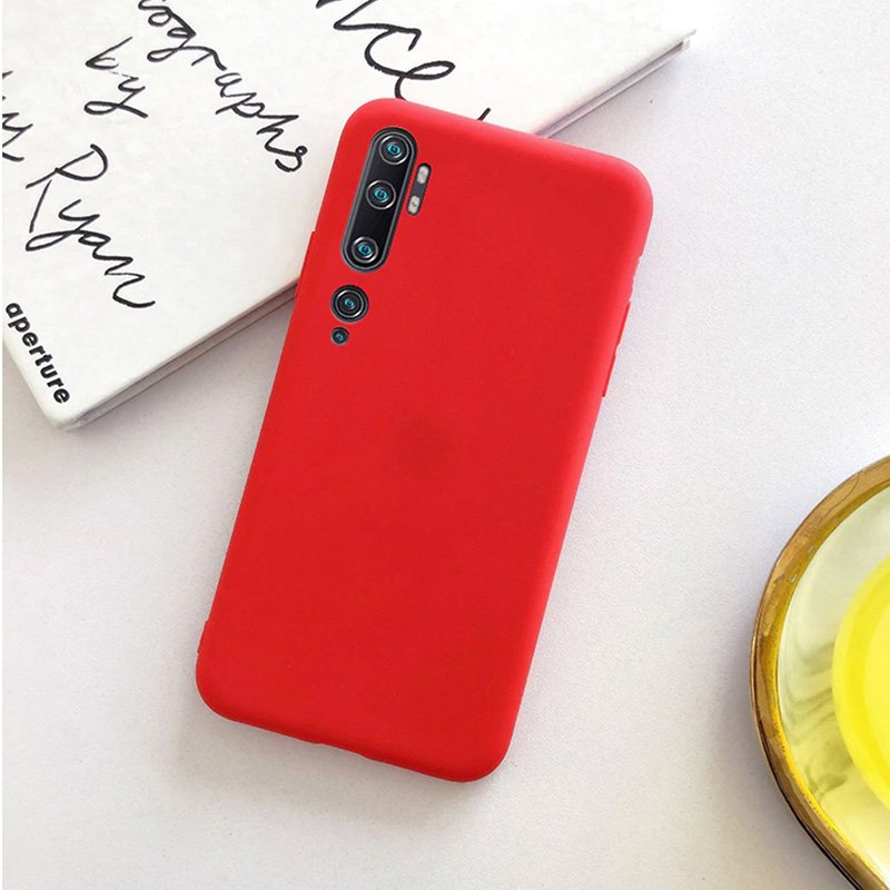 Capa Case Vermelho Xiaomi Mi Note 10 Silicone Macio Flexível