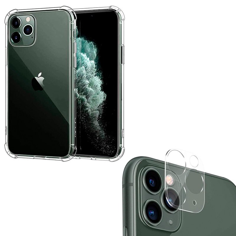 Capa Anti Queda + Película Lente Câmera iPhone 11 Pro
