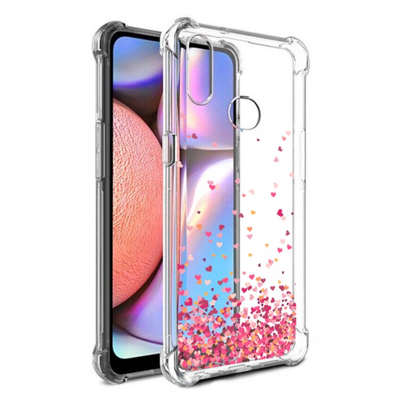 Capa Corações Anti Impacto Galaxy A10S + 2x Películas de Vidro 3D