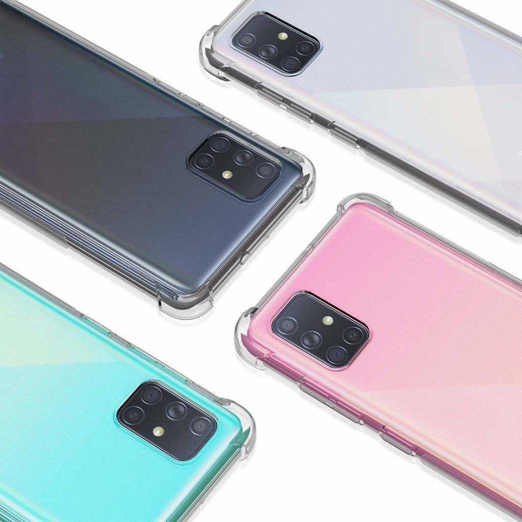 Capa Anti Queda Corações + Película 3D Vidro + Película Câmera Galaxy A71