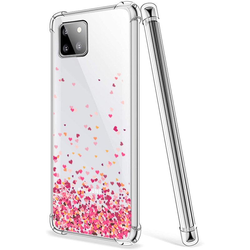 Capa Corações Anti Shock Galaxy Note 10 Lite Bordas