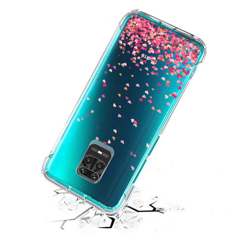 Capa Case Anti Quedas Corações Xiaomi Redmi Note 9 Pro
