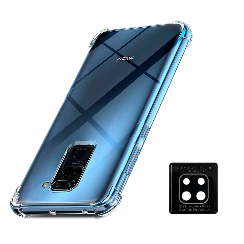 Capa Anti Impacto Xiaomi Note 9 + Película Camera + Película de Vidro 3D
