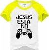 Camiseta Raglan Infantil Jesus Está No Controle