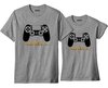 Camiseta Casal Player 1 E Player 2 - Video Game - Jogos - Cinza