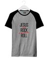 Camiseta Raglan Jesus Minha Rocha Rock Roll Gospel - comprar online