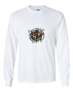 Camiseta Manga Comprida Cubo Magico Colorido - Geek
