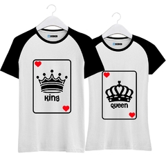 Kit Camiseta Raglan Para Casal Rei Rainha King E Queen - comprar online