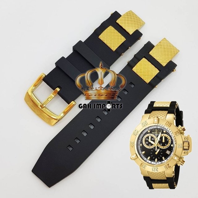 invicta subaqua preto com dourado
