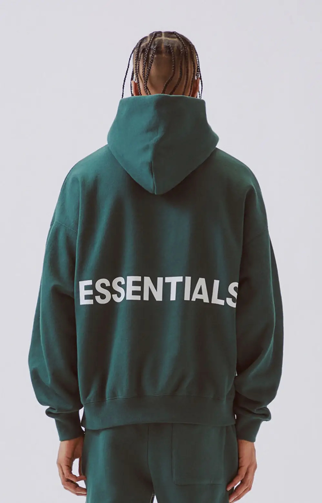Buzo Hoodie Essentials Verde Oversize Premium