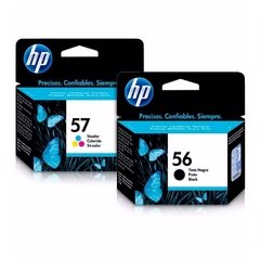 Cartuchos de tinta inkjet originales HP 56 + 57 (Delivery Pack negro +  color)