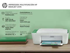 Impresora multifunción HP Deskjet ink Advantage 2375 All In One - comprar online