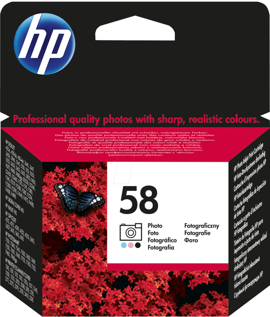 Cartucho de tinta inkjet original HP 58 - C6658A
