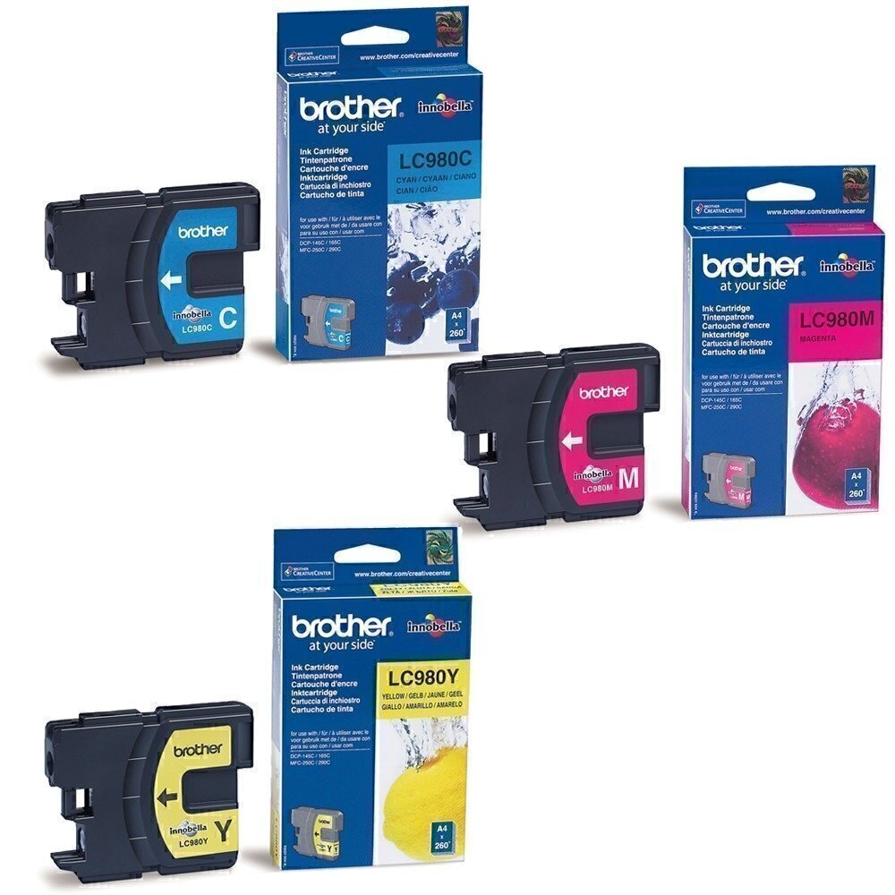 Cartuchos de tinta inkjet originales Brother LC980 (Delivery Pack 3 colores)