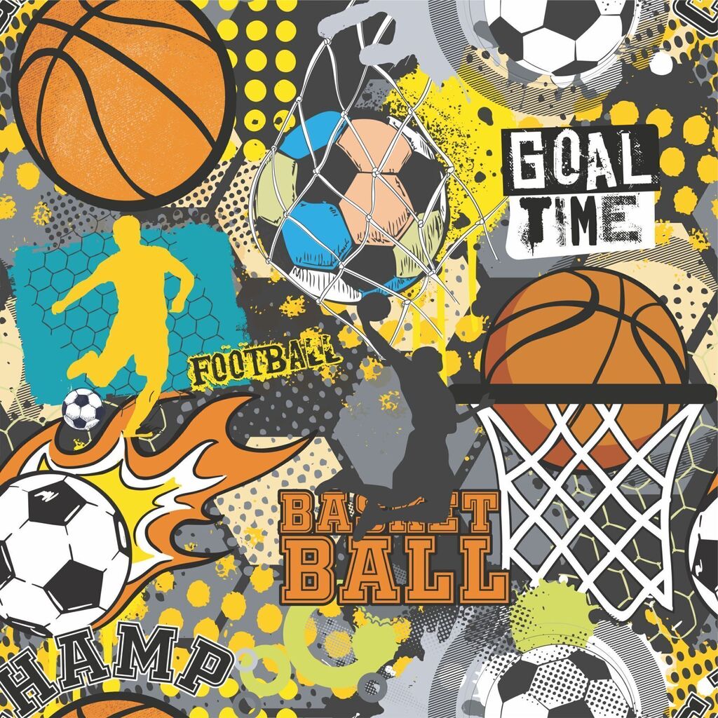 Papel De Parede Basketball Esporte Jogo Basquete Bola A735 - Carrefour