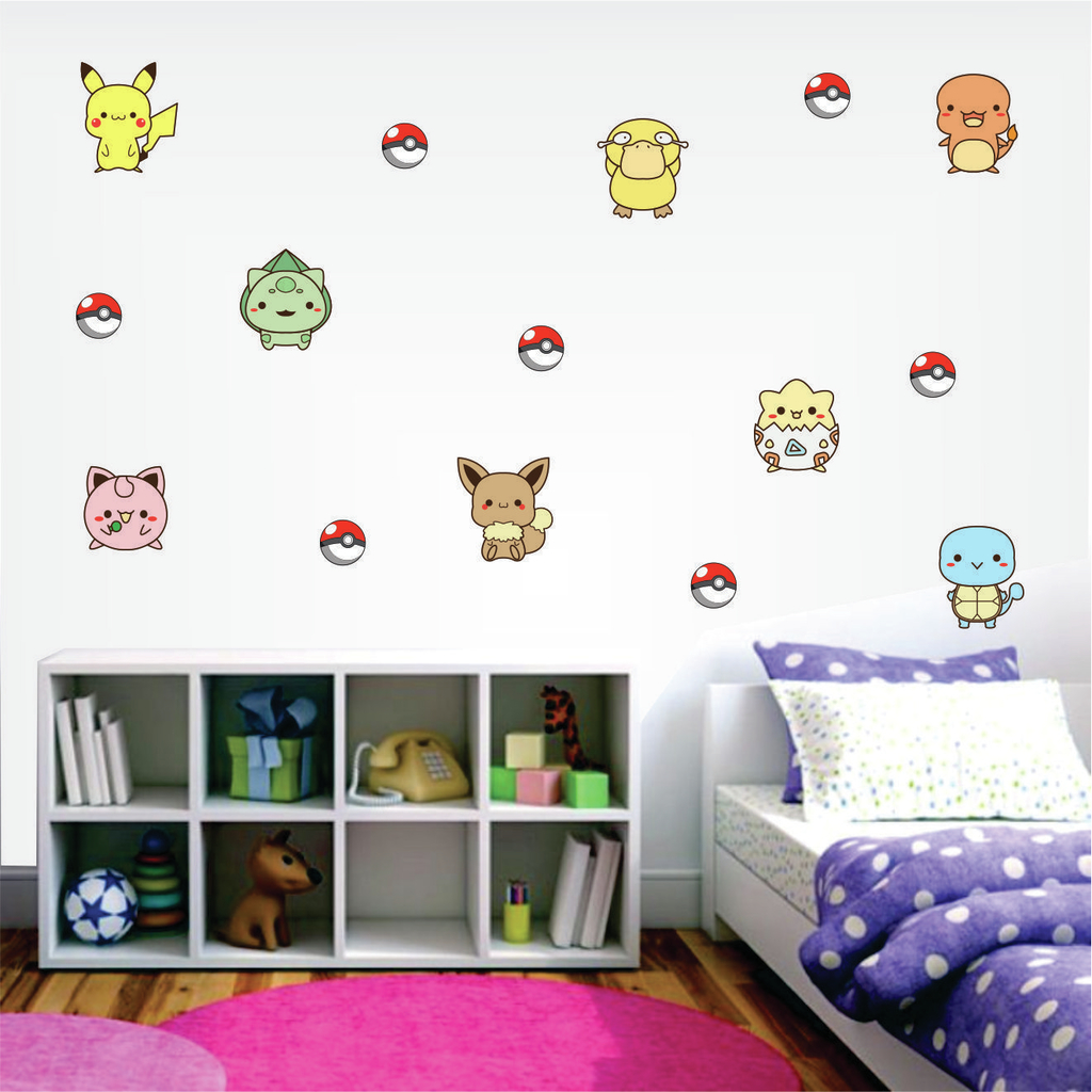 Adesivo Decorativo Pokemon Pikachu Pequeno