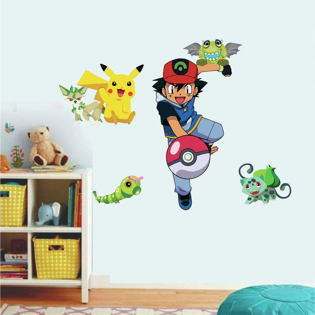 Adesivo Decorativo Pokemon Pikachu Pequeno