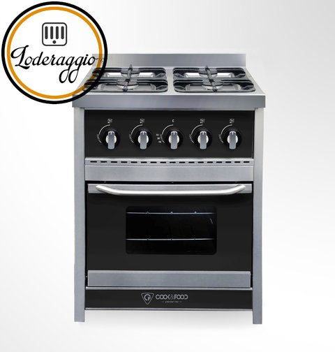 COCINA SURGE SEMI INDS. 04 H. C/HORNO AC - 4.45.11 LUJO - Cocinas Surge