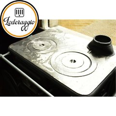 Cocina Retro "Económica" a Leña con Horno de Acero Inoxidable N°1 - tienda online