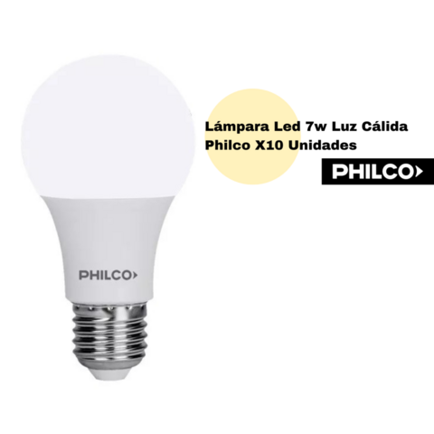 Lámpara Philco Nova Led 7w E27 Cálida X 50 Unidades