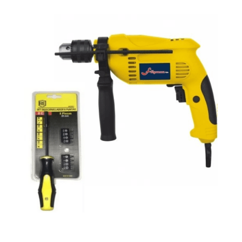 Taladro Percutor 13mm 750w ID13750 + Set Destornillador - Fligman