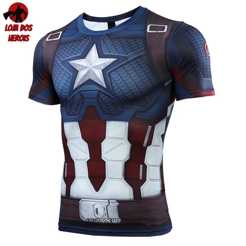 Camisa/Camiseta Hash Guard Capitão América Vingadores Ultimato Top