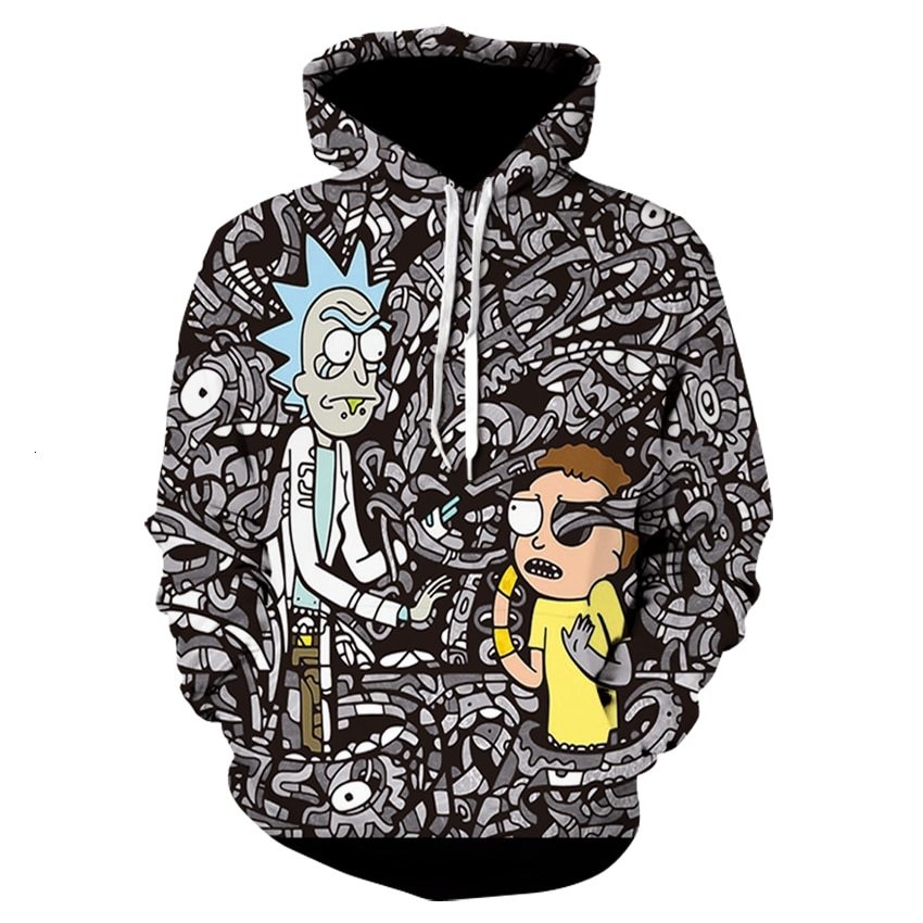 rick and morty moletom com capuz men