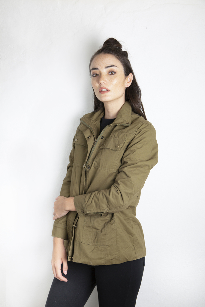 Mujer Parka abrigo capucha desmontable con piel HOLSTARK
