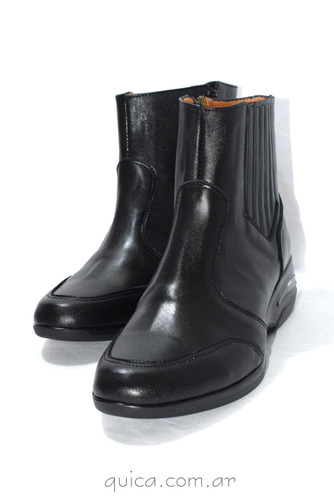 Botas Botinetas Cuero Negro Urbanas Quica Arroyos